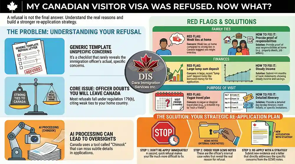 Infographic - Navigating Canadian Visitor Visa Refusals
