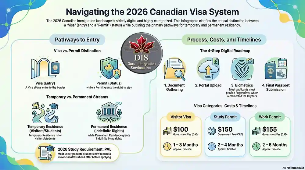 Visa of Canada infographic